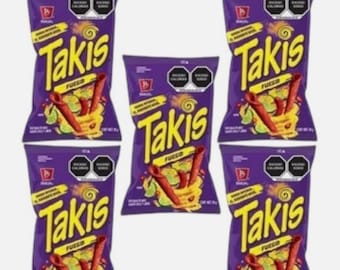 Takis Fuego Barcel Mexican Chips (BOX WITH 5 BAGS) 57 grams