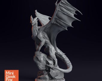Legendary Metallic Copper Dragon - DnD Dragon, Epic Fantasy Miniature, Tabletop RPG Figure