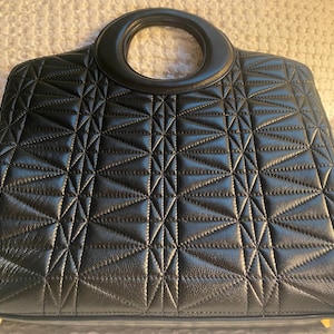 Black Italian Leather Handbag