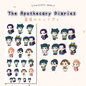The Apothecary Diaries Stickers – Diary Sticker Sheet | Maomao Jinshi Kunst | Wasserfester Vinyl-Aufkleber | Anime | Manga