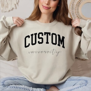 Custom College University Sweatshirt & Hoodie, Personalized School Sweater, Custom University Name Sweater, Custom University Hoodie IMC1003