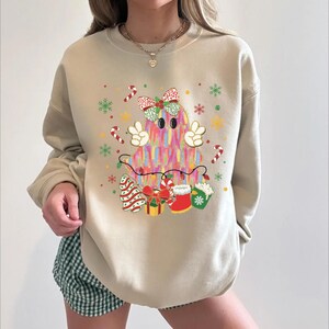 Cute Christmas Ghost Sweatshirt, Halloween Ghost Hoodie, Spooky Christmas Sweater, Funny Xmas Matching Shirt, Christmas Gift image 8