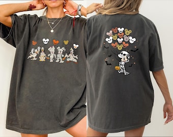 Mickey and Minnie Halloween Comfort Colors Shirt, Spooky Shirt, Mickey Halloween Shirt, Mickey and Minnie Shirt, Disney Halloween Tee IMC962
