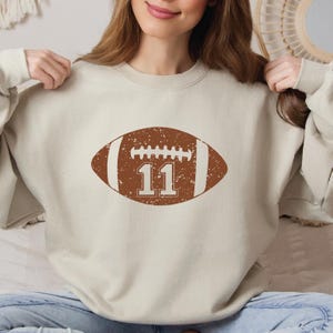 Custom Football Number Sweatshirt & Hoodie, Personalized Football Sweater, Football Season Mom Sweater, Custom Sports Mama, IMC947