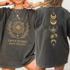 Onyx Storm Brave The Dark Comfort Colors Shirt, Violet Sorrengail Dragon Rider, Gift For Book Lover, IMC277