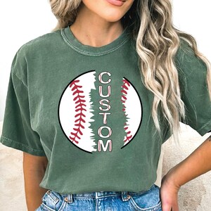Custom Baseball Comfort Colors Shirt, Custom Baseball Name Shirt, Baseball Shirt, Personalized Baseball Shirt, IMC765