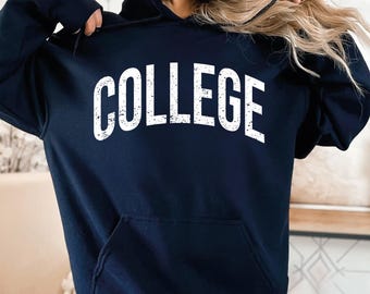 Custom College Sweatshirt & Hoodie, Custom Sweatshirt, Custom Text Sweater, Custom Bachelorette Hoodie, Custom School Sweater IMC984