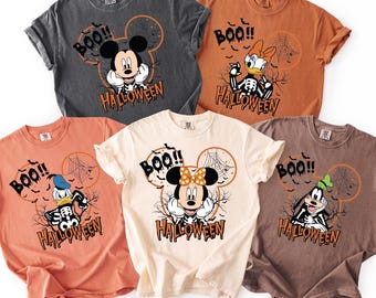Mickey And Friends Halloween Comfort Colors Shirt, Disney Halloween All Characters Shirt, Halloween Party Tee, Disney Halloween Shirt IMC911