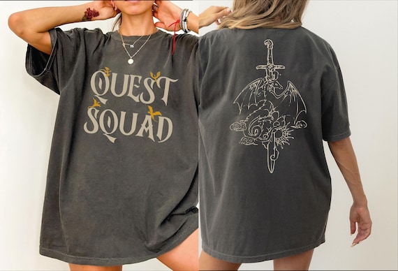 Quest Squad Comfort Colors Shirt, Onyx Storm Shirt, Xaden Riorson, Dragon Rider, Bookish Tee IMC443