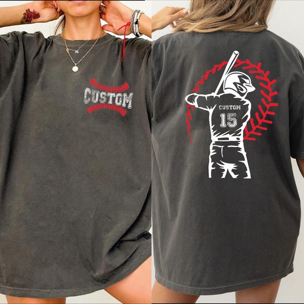Camiseta de béisbol personalizada con nombre y número, colores cómodos, camiseta de béisbol personalizada, camiseta de béisbol de doble cara, IMC605