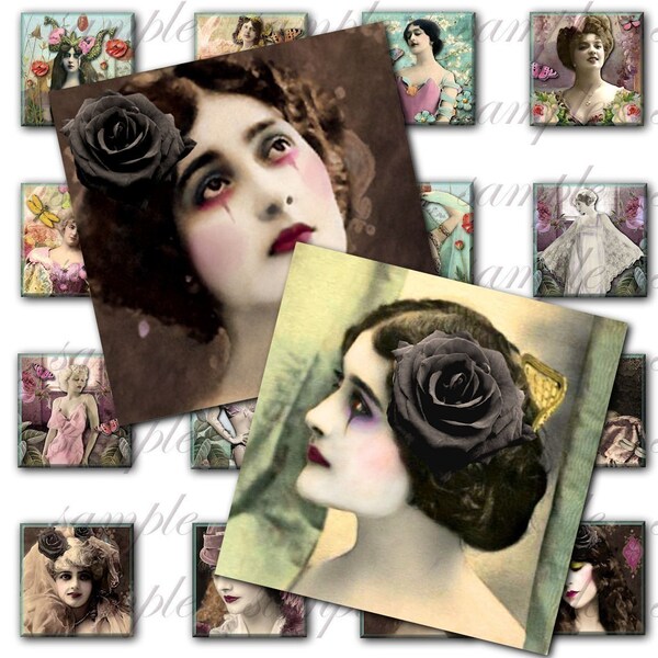 NEW BoHeMiaN aNd gOtHiC - 1 x 1 inch - Digital Collage Sheet (no 267)