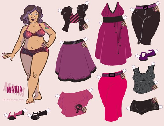 Modern paper dolls Clearance