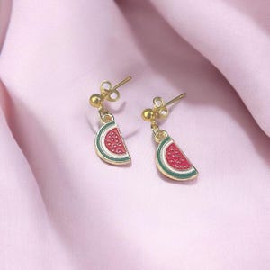 Palestine Watermelon Earrings: Hypoallergenic Studs, Filasteen Jewelry Jewellery, Stainless Steel Studs, Filastin Earring