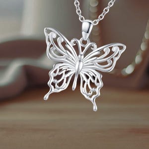 Butterfly Necklace For Women Sterling Silver Necklace For Women