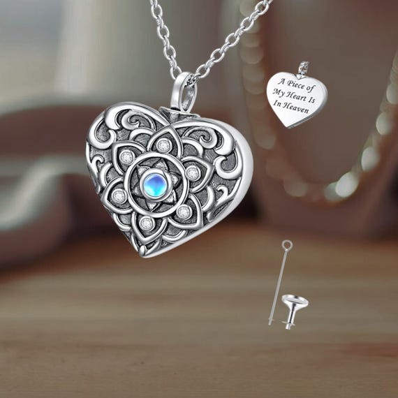 Collana Urna Ceneri In Argento Sterling | Ciondolo Memoriale | Con Kit Di Riempiemento | Per Donne - Foto 9