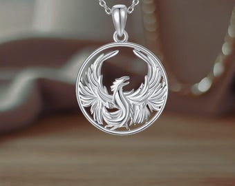 Phoenix Necklace 925 Sterling Silver Phoenix Pendant Phoenix Jewelry for Women