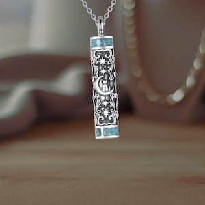 Cat Urn Necklace 925 Sterling Silver Pet Owner Keepsake Memorial Cremation Jewelry for Women