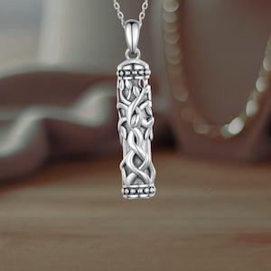 Tree of Life Urn Necklace for Ashes 925 Sterling Silver Cremation Keepsake Memorial Jewelry for Women