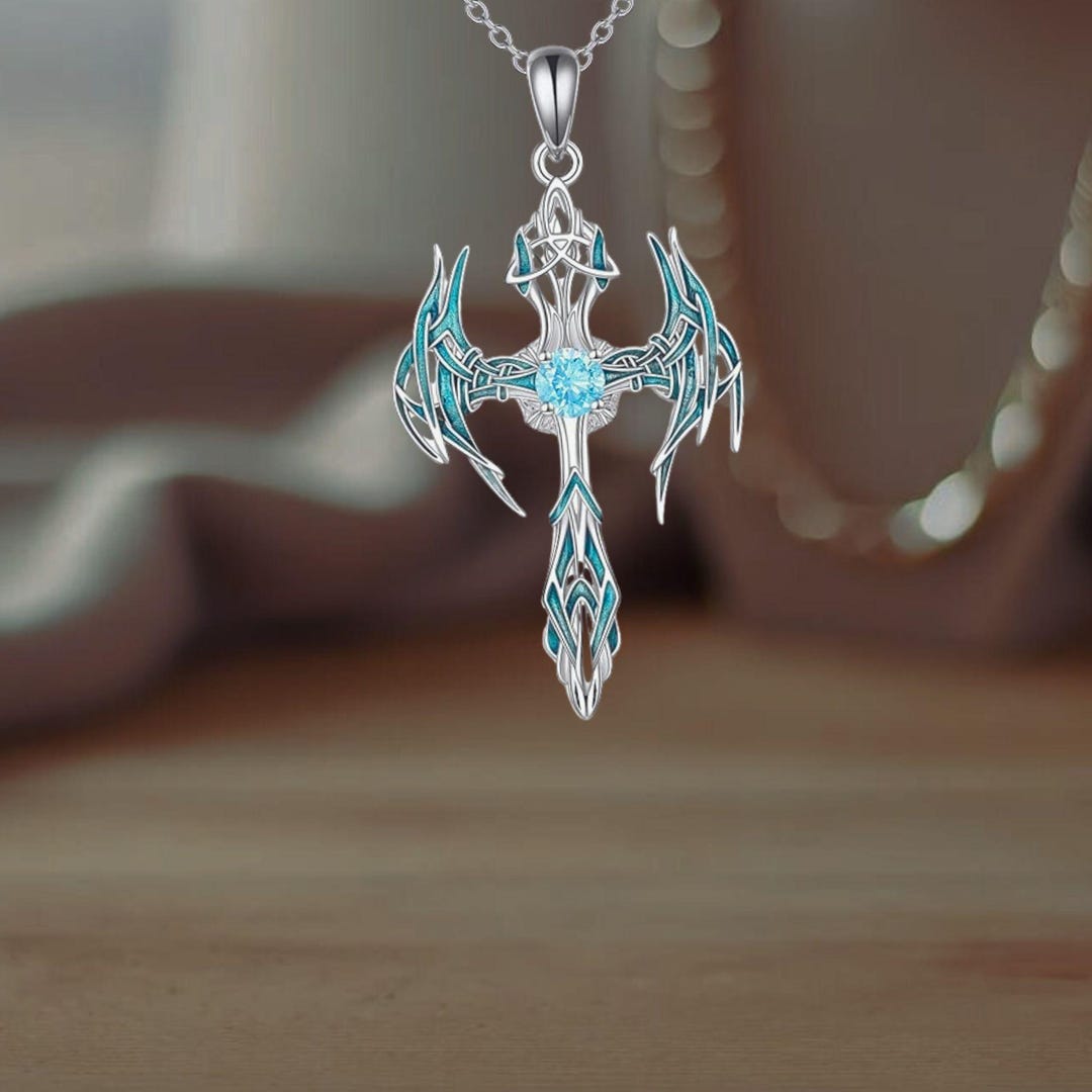 Celtic Knot Cross Necklace 925 Sterling Silver Christian Jewelry - Etsy