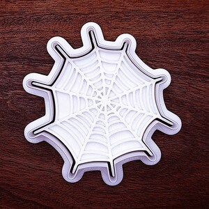 Spiderweb Cookie Cutter: Customizable Halloween Baking Mold, Optional Stamp