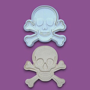 Skull & Bones Cookie Cutter Set: Crossbones Pirate Mold for Beach Parties, Handmade in USA