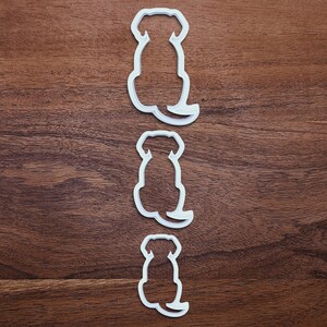 Set of 3 eco-friendly dog cookie cutters in small, medium, and large sizes—perfect for baking homemade treats, crafts, and pet party goodies.