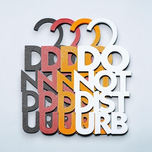 Do Not Disturb Sign: Eco-Friendly Privacy Door Hanger, 30 Colors, Bulk Discounts, USA Handmade