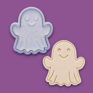 Ghost Cookie Cutter with Optional Stamp: Spooky Halloween Baking, Handmade in USA