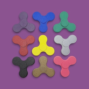 Bulk Fidget Spinners: Pronged Stress Relief Toys, Handmade in USA, 30 Colors