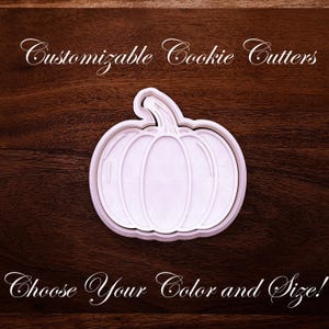 Customizable Pumpkin Cookie Cutter: Fall Baking with Optional Stamp