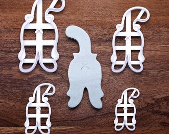 Cat Butt Cookie Cutter Set: Funny Cat Lover Baking Tool, Handmade in USA