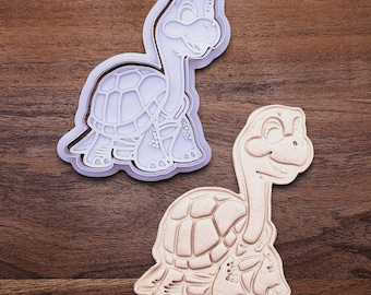 Turtle Cookie Cutter Set: Tortoise Baking Mold with Optional Stamp, USA Handmade