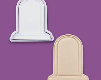 Halloween Cookie Cutter Set: Spooky Gravestone Fondant & Ceramic Stamp, Handmade in USA, 30 Colors