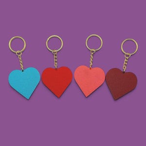 Bulk Heart Keychains (Free Engraving): Valentine's & Wedding Favor Charms, 30 Colors