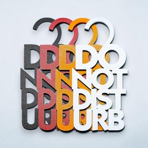 Do Not Disturb Signs (4 Pack): Privacy Door Hangers for Work, Home, Office & Hotel