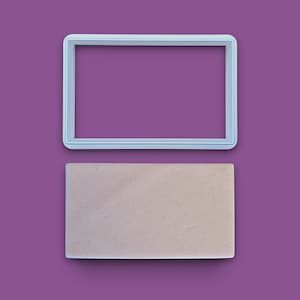 Rectangle Cookie Cutter Set: Customizable Size & Color, Food-Safe Plastic, Handmade in USA