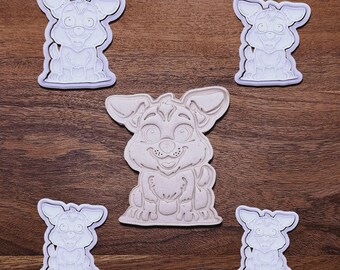Dog Cookie Cutter Stamp Set: Puppy Treat Molds, Handmade in USA, 30 Colors