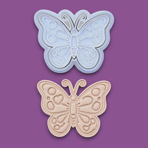 Butterfly Cookie Cutter Stamp Set: Spring Baking, Clay Crafts, USA Handmade