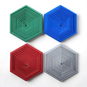 Hex Fidget: Hexagon Twist Fractal Desk Toy, Handmade in USA, Bulk Discounts, 30 Colors