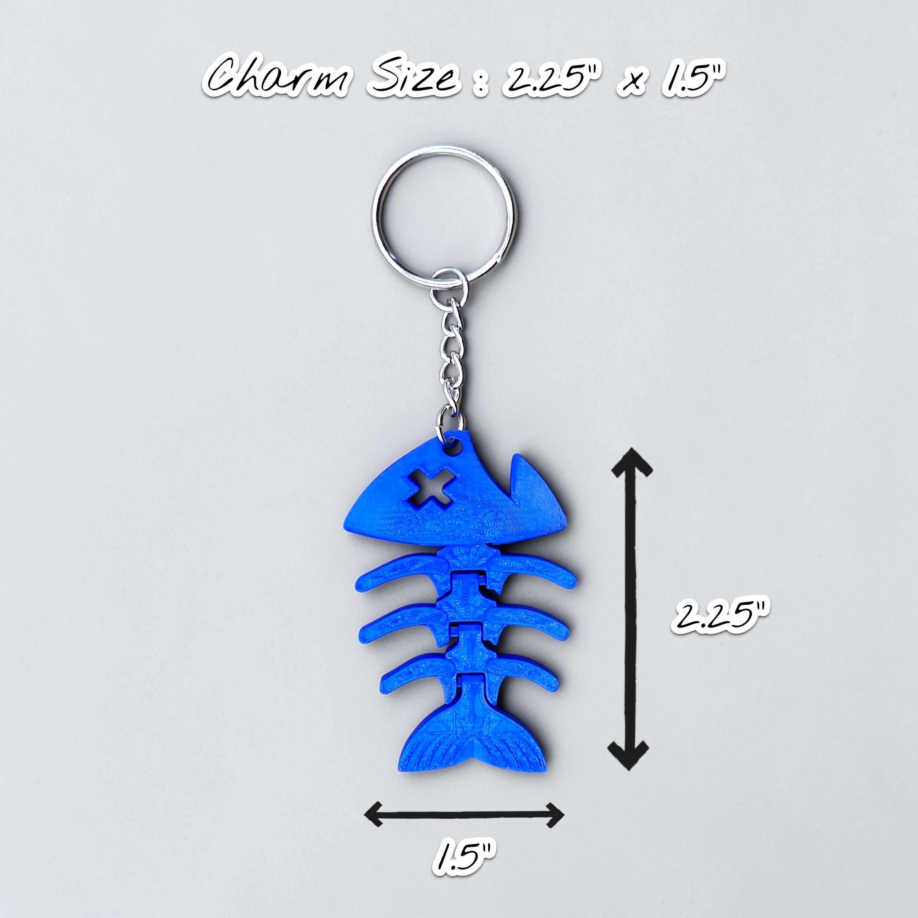 Silly Fish Keychain Articulated Fish Keychain: Funny Jointed Charm for Party Favors ...