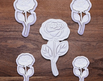 Rose Cookie Cutter Set: Floral Baking Mold for Weddings & Spring Parties, Handmade in USA