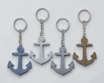 Anchor Keychain: Nautical Themed Charms for Ship Lovers, Handmade in USA, 30 Colors