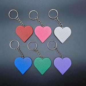 Heart Keychain Set (4): Eco-Friendly Valentine&#39;s Day Party Favors, Handmade in USA
