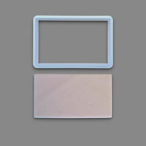 Rectangle Cookie Cutter Set: Customizable Size & Color, Food-Safe Plastic, Handmade in USA