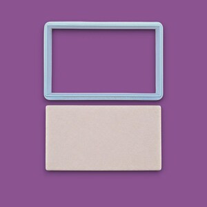 Rectangle Cookie Cutter Set: Customizable Size & Color, Food-Safe Plastic, Handmade in USA