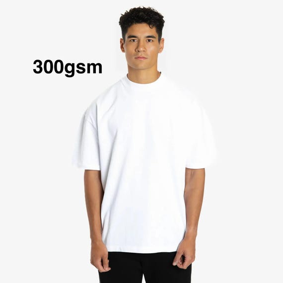 300gsm Blank White T Shirt - Ultra Heavyweight Oversized Blank