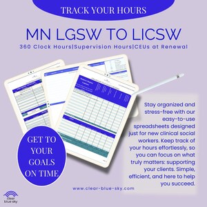 Minnesota BOSW LICSW Application Hours Tracker