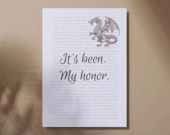 Fourth Wing Poster - Liam's final words Chapter 36 | Digital Print