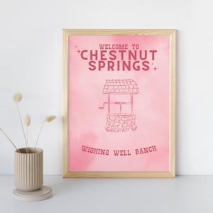 Chestnut Springs Wishing Well Ranch wall art | Elsie Silver| pink aesthetic poster