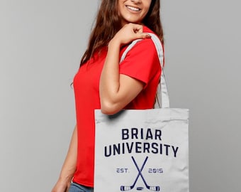 Briar University Hockey Tote Bag | Recycled Cotton Blend Canvas Bag